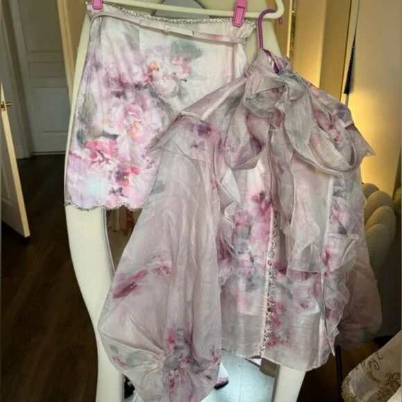 Zimmermann blouse size 0 and skirt size 0 set of 2 - Picture 2 of 15